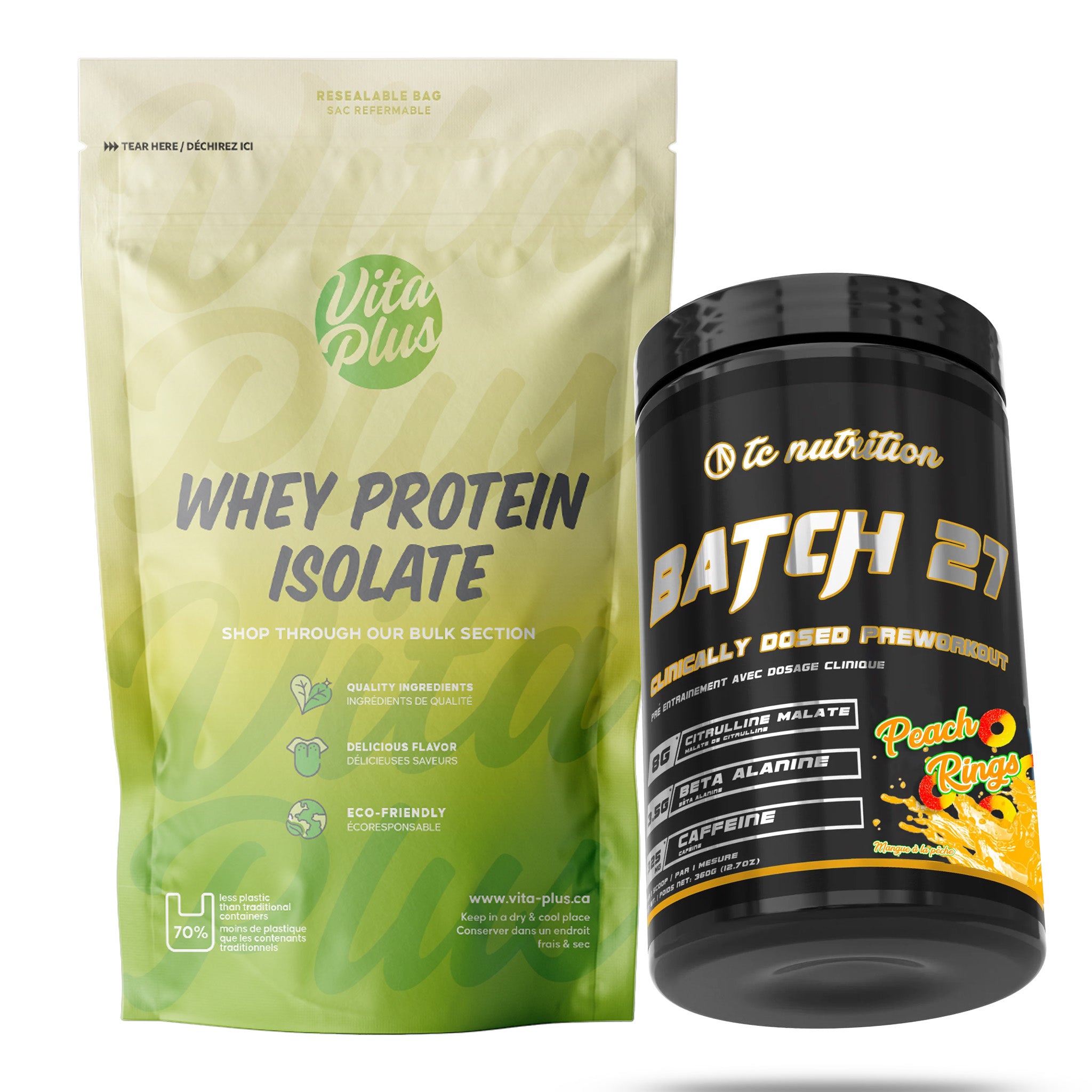 [COMBO] Whey Protein Isolate (5lb) + Batch 27 (40 Servings)