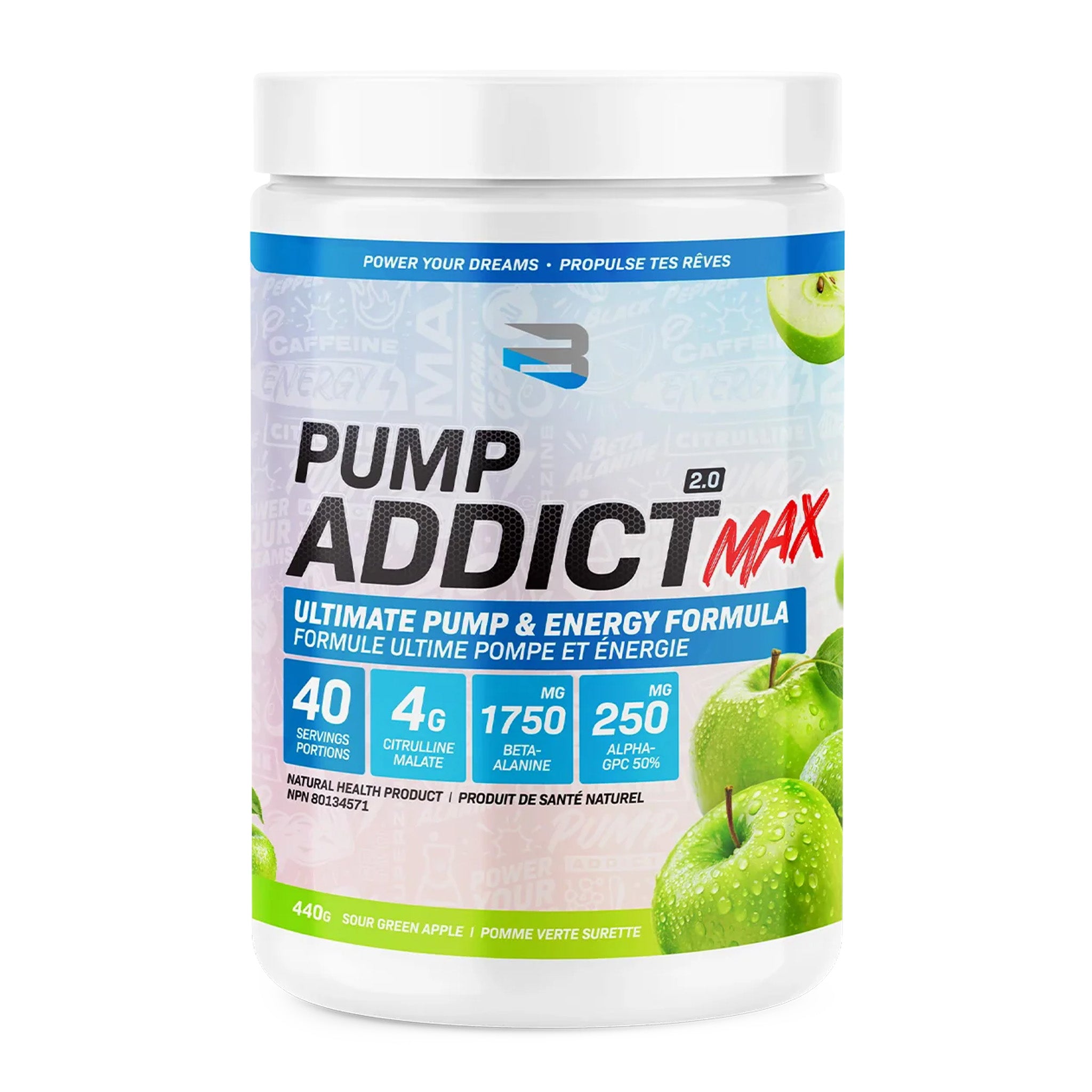 Believe Pump Addict Max Pre-Workout (40 Servs) – Vita Plus Canada