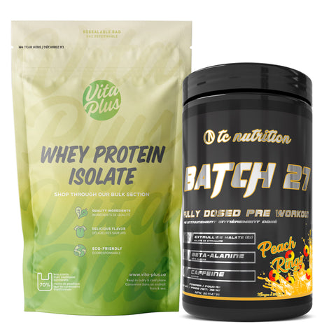 [COMBO] Whey Protein Isolate (5lb) + Batch 27 (40 Servings)