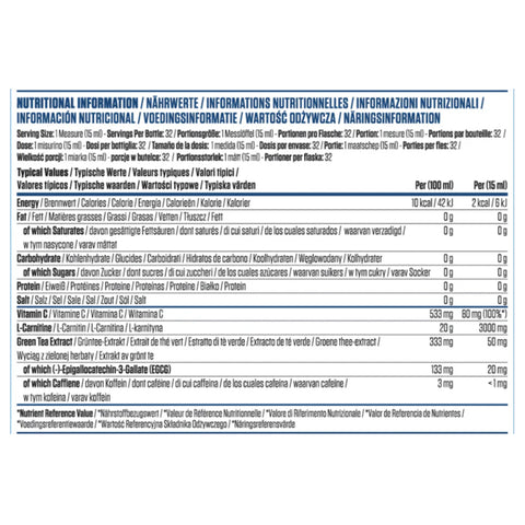 Applied Nutrition Liquide L-Carnitine 3000 (480ml)