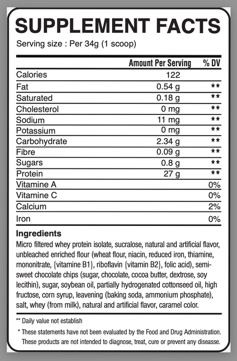 VP Isolate Chocolate Chip Cookies (1 Unit)