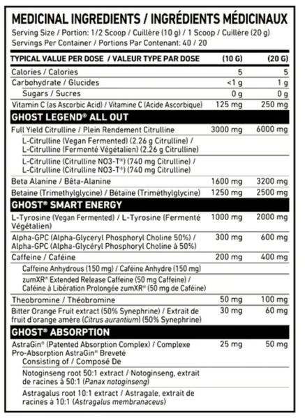 Ghost Legend All Out (40 Servings)