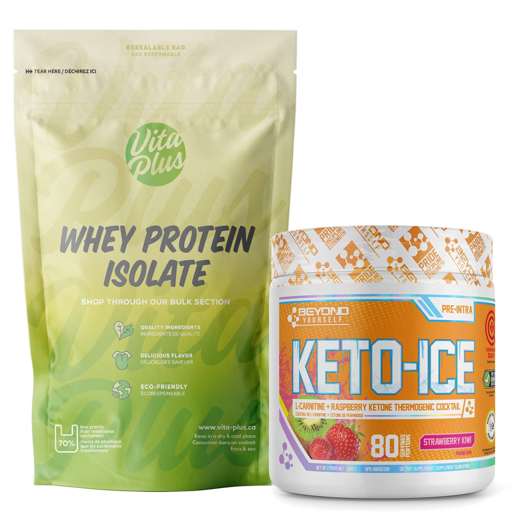 [COMBO] Bulk Whey Protein Isolate (5lbs) + Keto-Ice (80 Servings)