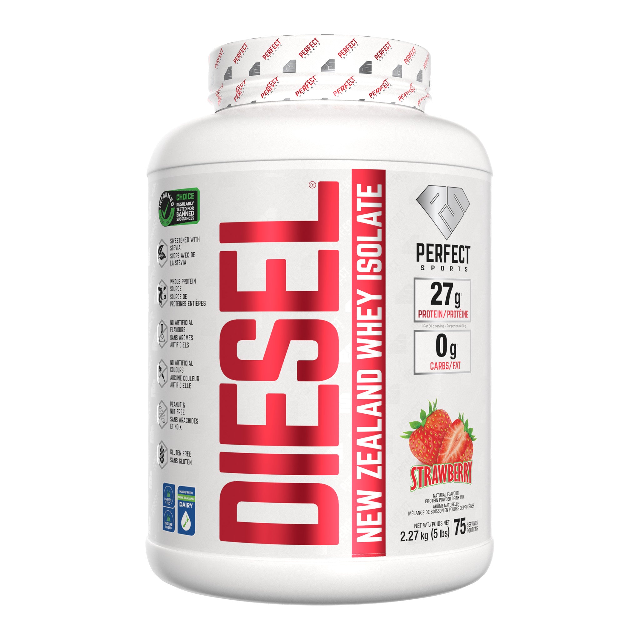 Power Diet 5Block+ plus 30包入り Perfect Sports Diesel New Zealand Whey Protein Isolate (5lbs