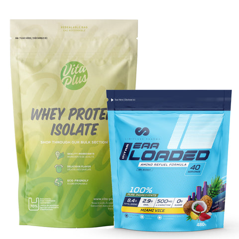 [COMBO] Whey Protein Isolate (5lbs) + EAA Loaded (40 Servs)