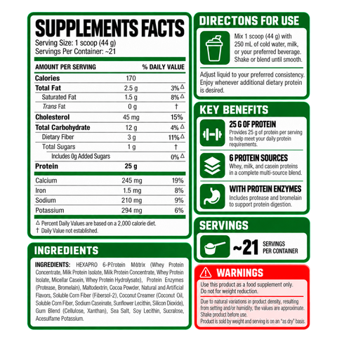 Allmax Hexapro Protein (2lbs)