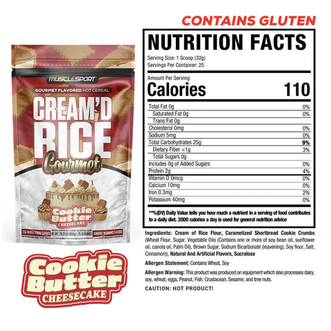Musclesport Cream Of Rice Gourmet Hot Cereal (25 Servs)