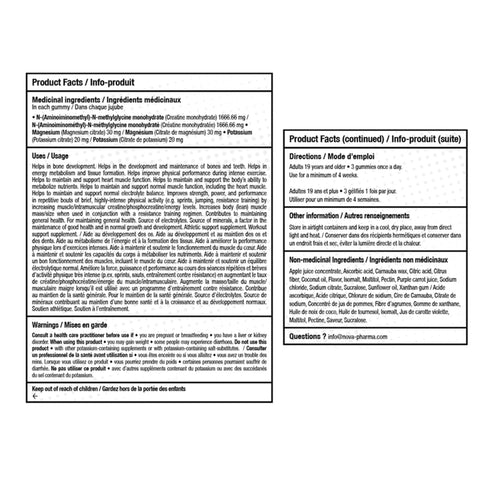Nova Pharma Creatine + Electrolytes Gummies (90 Gummies)