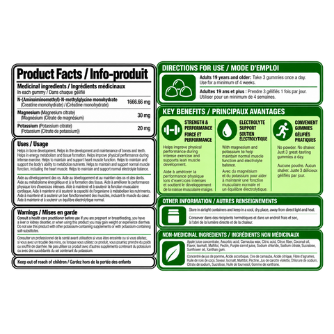 Nova Pharma Creatine + Electrolytes Gummies (90 Gummies)