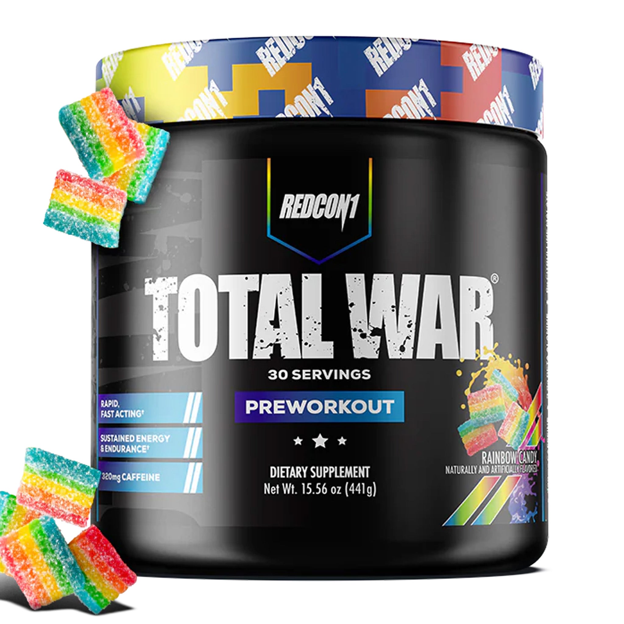 REDCON1 TOTAL WAR PUMP Strawberry Kiwi – Stim-Free Pre-Workout, 30 Servings, EXP 2027