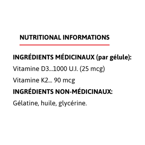 XPN Vitamin D3+K2 (60 Softgels)