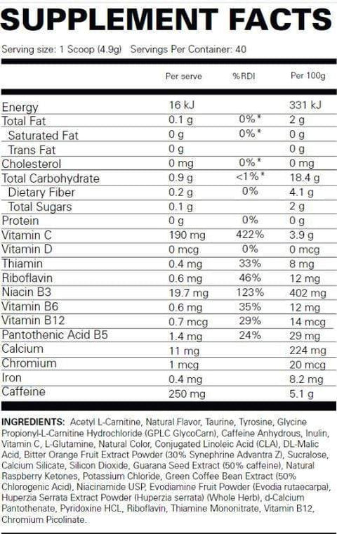 Oxyshred Hardcore (40 Servs) - Best Before 07/25