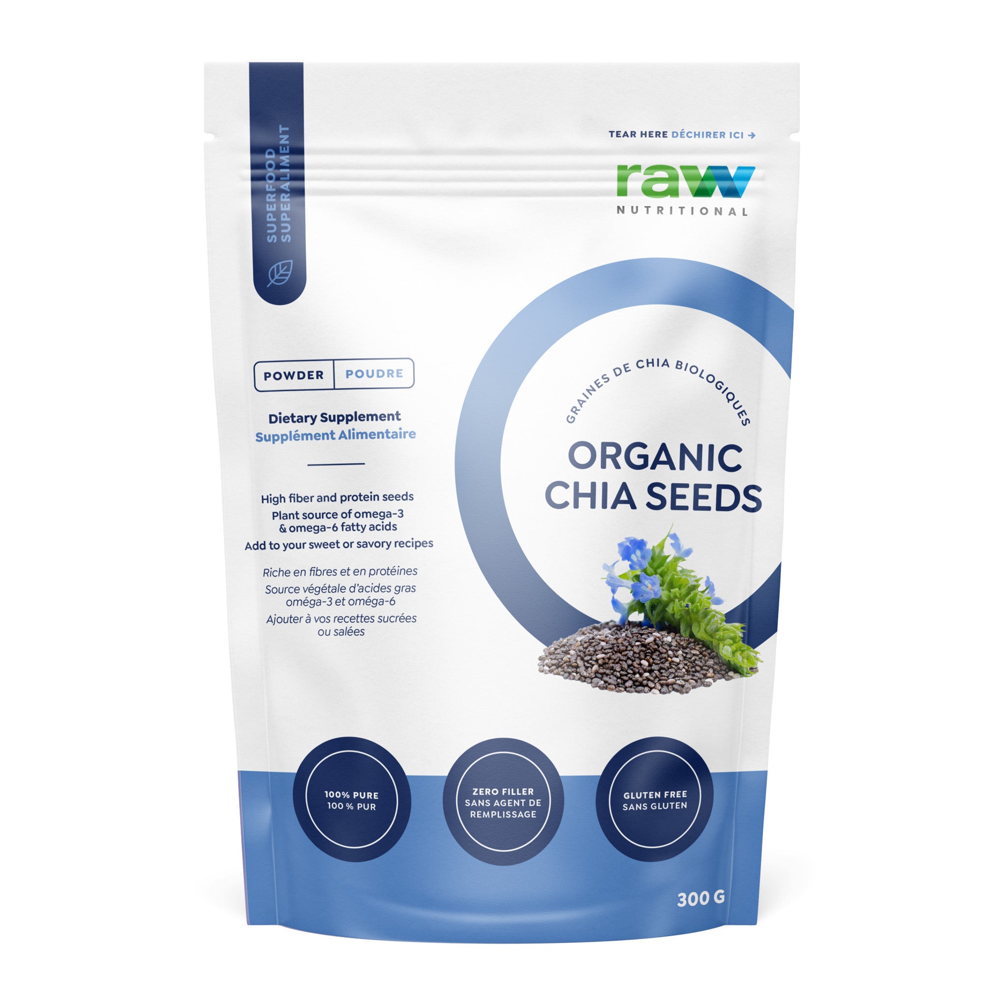 Pure Organic Chia Seeds (300g)