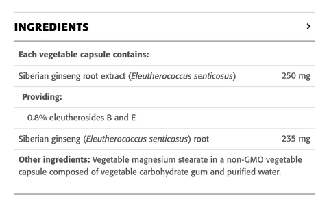 Siberian Gingseng (90 Caps)