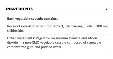 Rhodiola Extract 200mg (60 Caps)