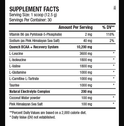 Quench BCAA (30 Servings) - Best Before 04/23